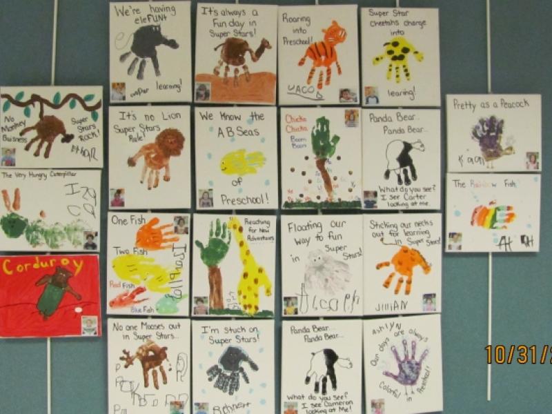 7th Annual Exhibit Children's Learning Center Handprint Art