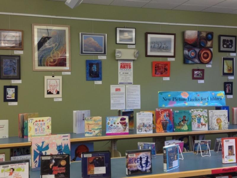 7th Annual Exhibit Artwork on display at the Walt Library, one of four library venues for the exhibition in Lincoln, NE