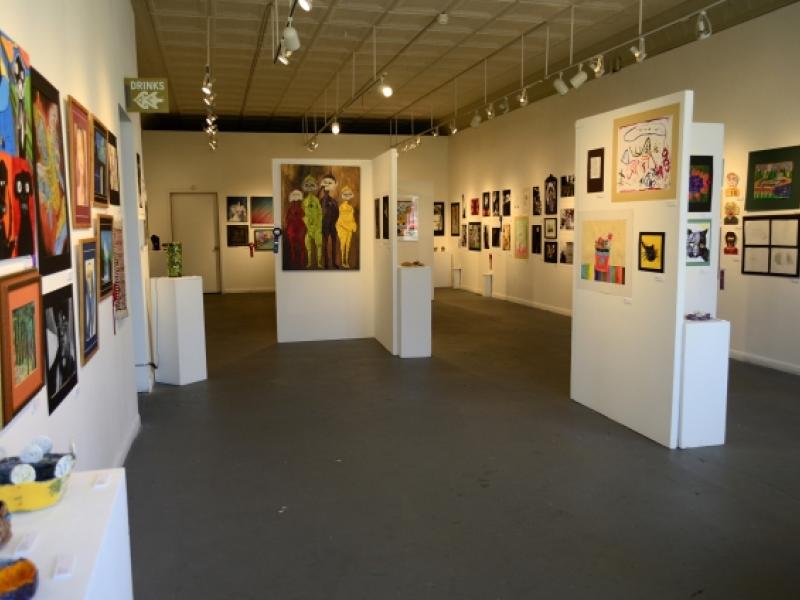 Arts Collinwood Gallery filled with artwork from the City of Cleveland NAP participants