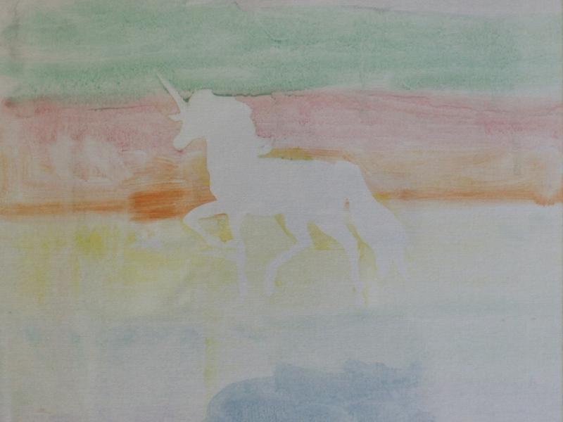 1st Exhibit Unicorn in a Rainbow