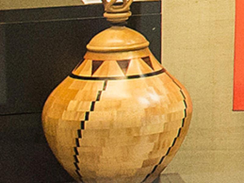 8th Annual Exhibit Maple Vase & Finial