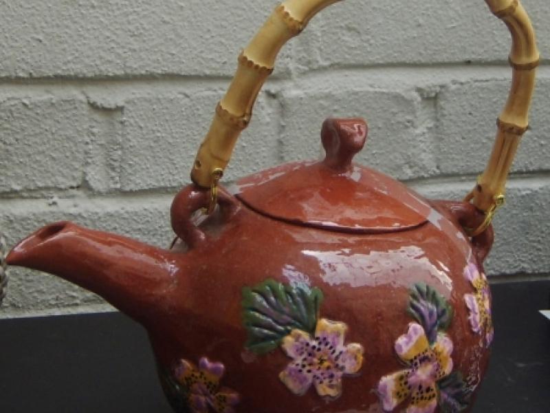 6th Annual Exhibit Floral Teapot