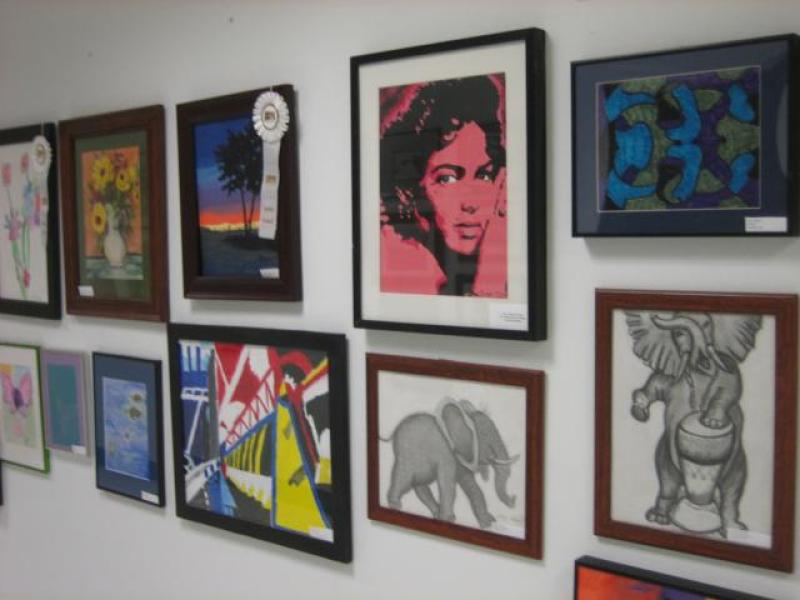 3rd Annual Exhibit Detail of 2009 Teen (13-18) Gallery Wall