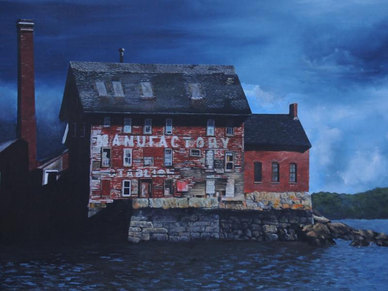 29th Annual Exhibit The Old Painted Factory Waits the Impending Storm