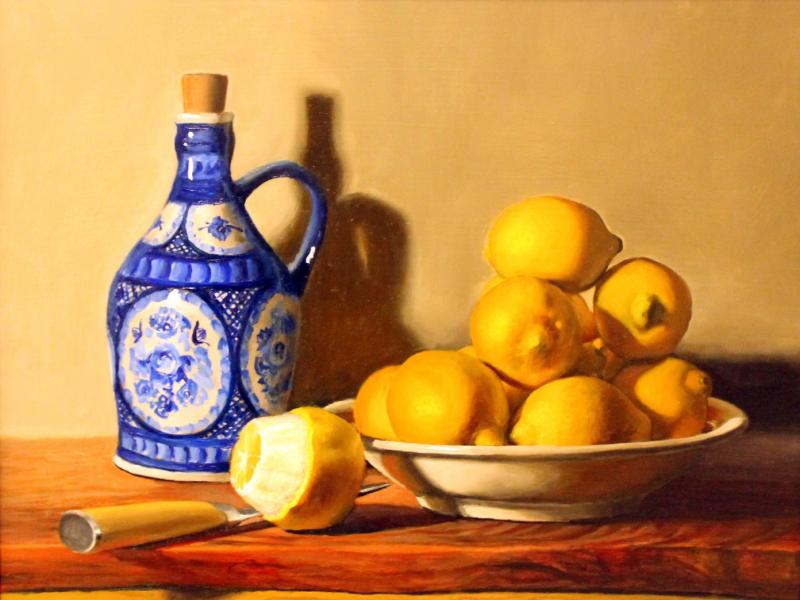14th Annual Exhibit Still Life with Lemons