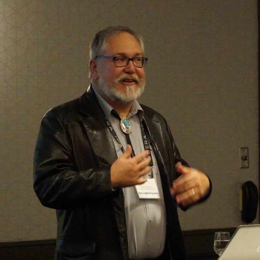 Daniel presenting at a data science conference