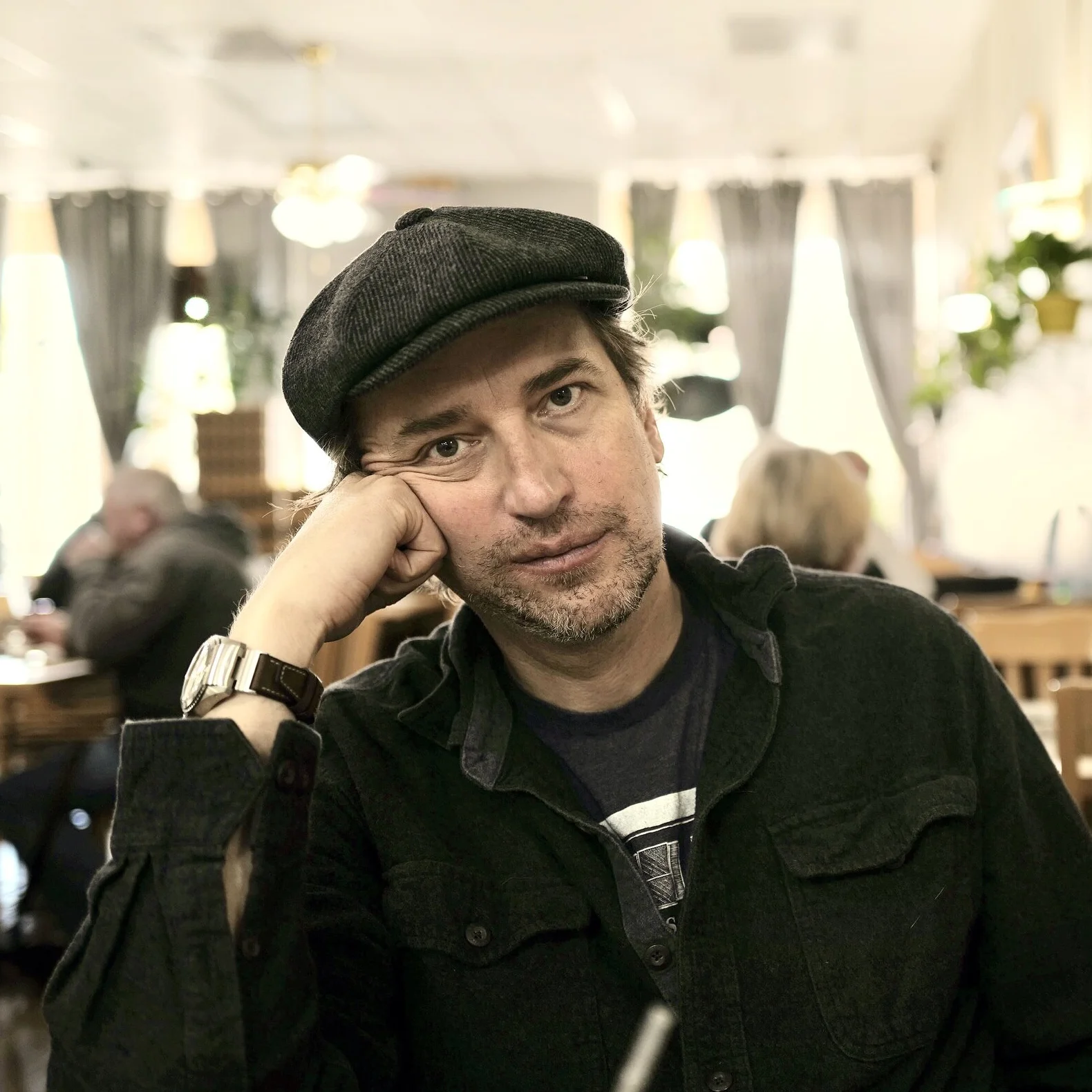 A man sitting at a table