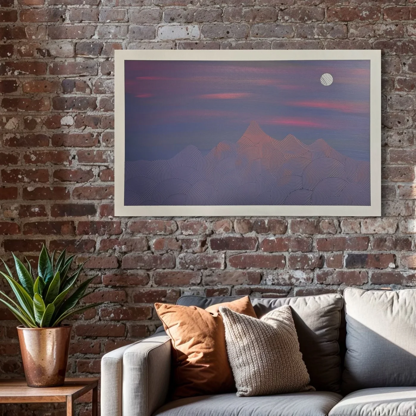 Mountains Under Moonlight