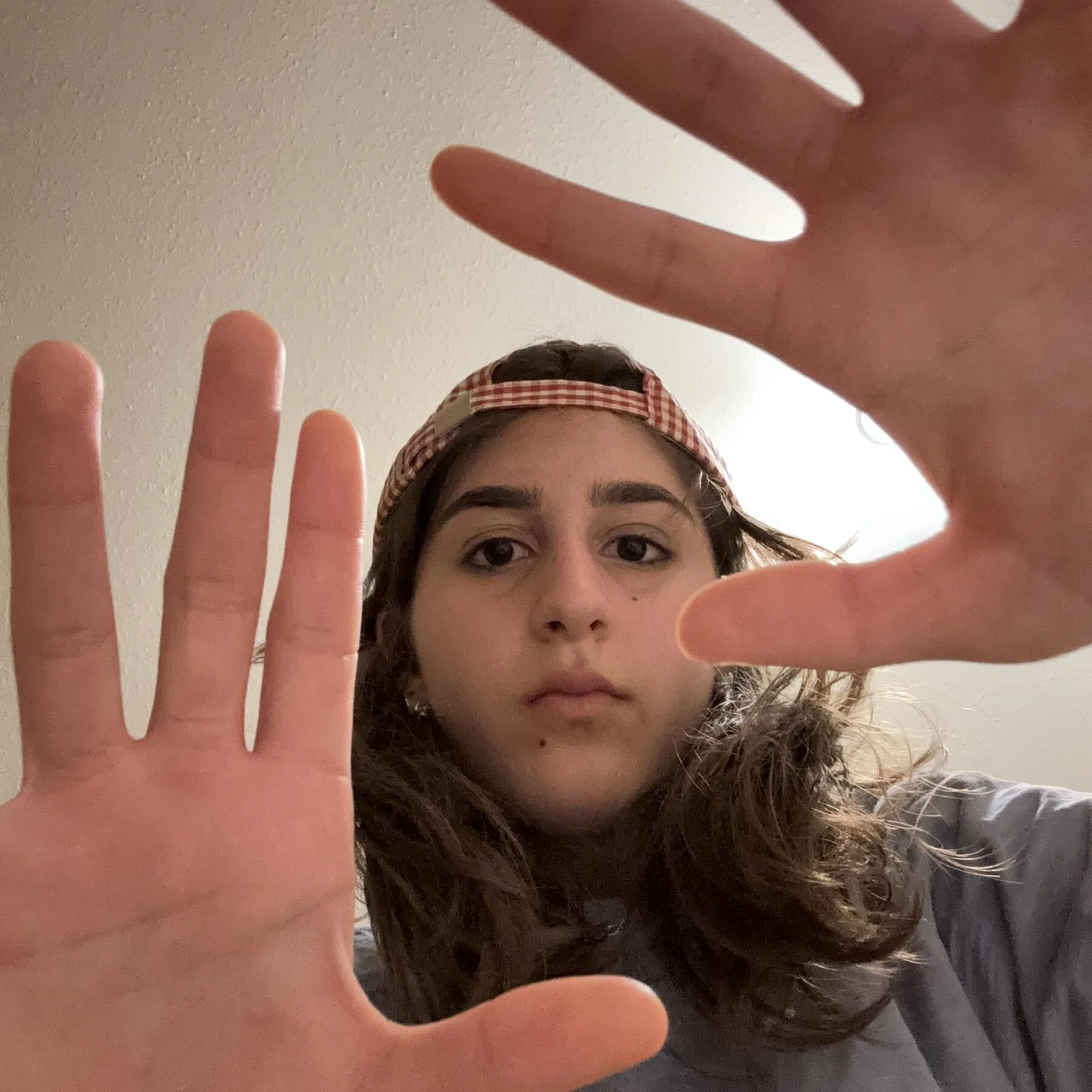 Me with my hands in front of me