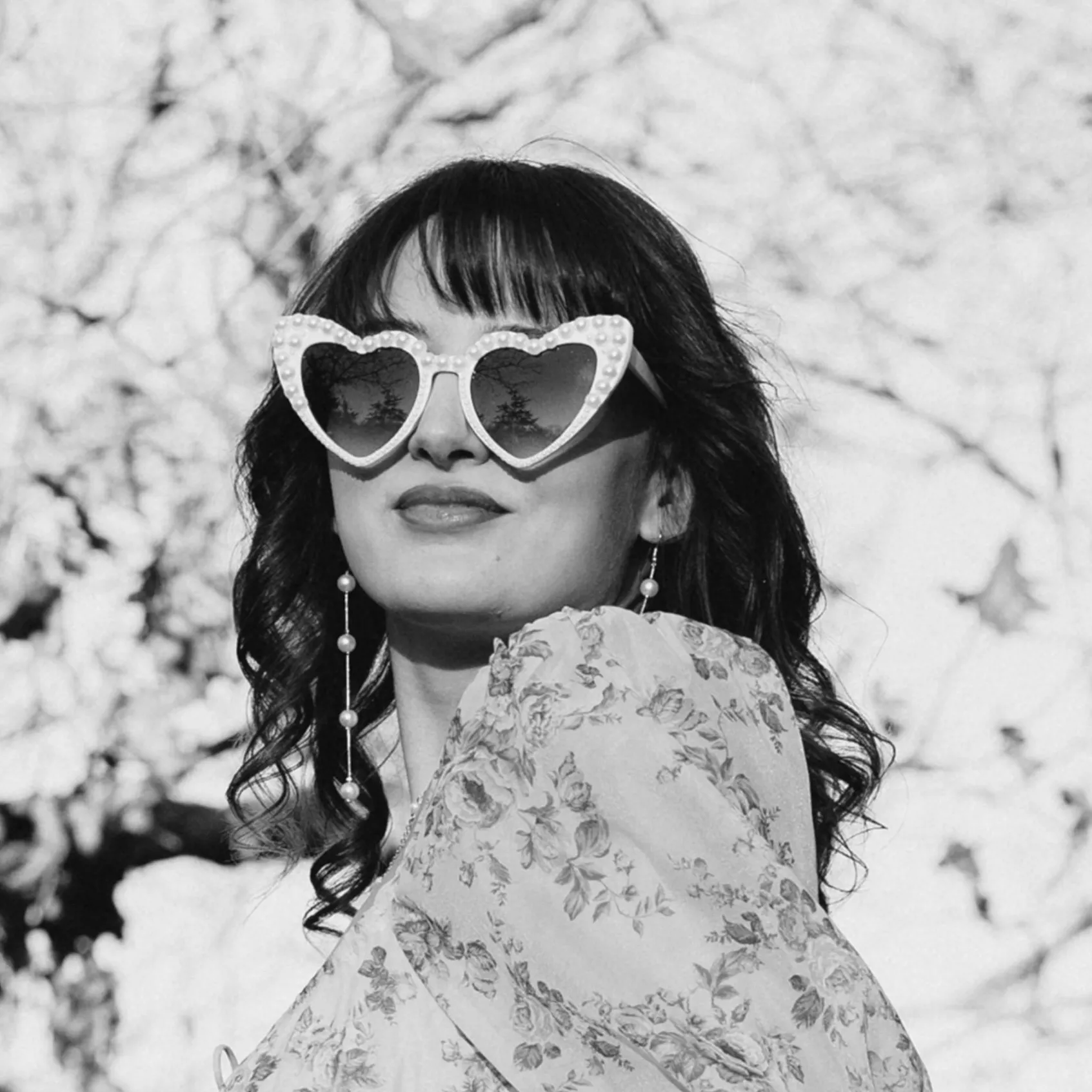 black and white image of the artist