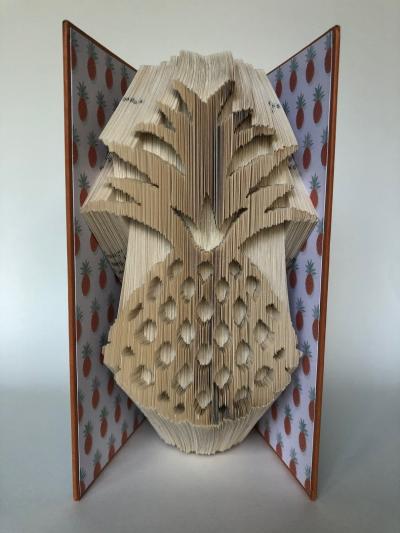 Pineapple Book Sculpture