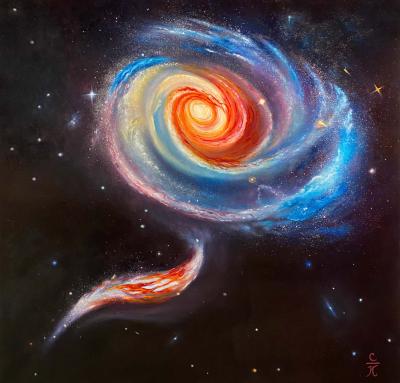 Cosmic Rose, ARP 273, Interacting Galaxies