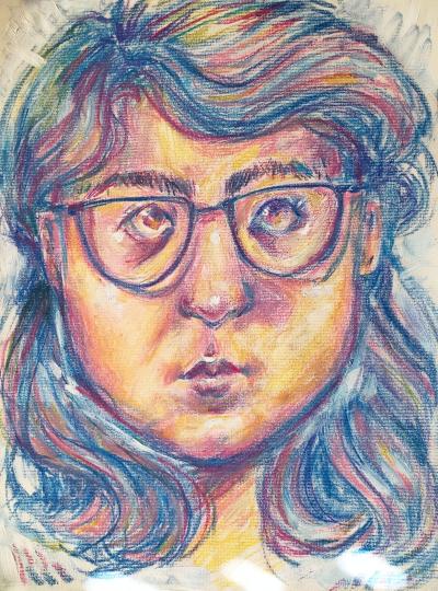 Pastel Pencil Self Portrait