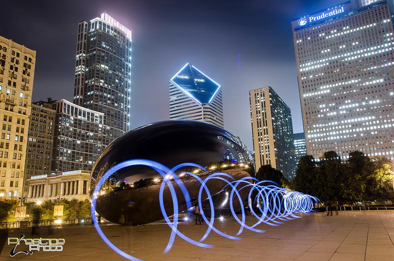Light Painting By The Bean