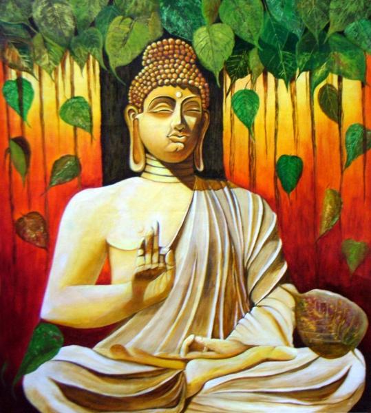BUDDHA Painting, Original, 100% handcrafted