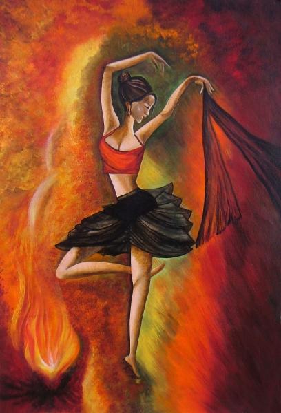 Dance Painting, Fantastic Painting, Girl Painting,