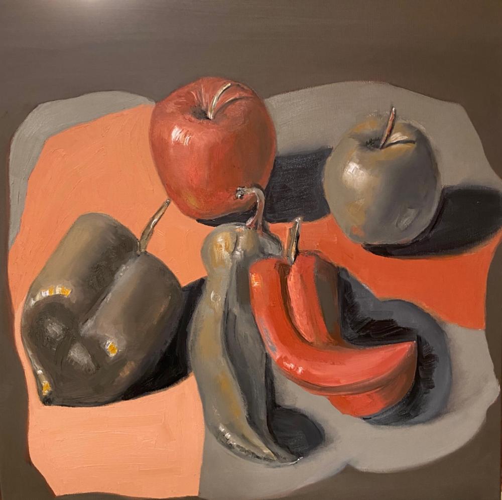 Still Life with Peppers and Apples