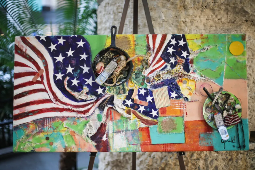 23rd Annual Exhibit Boy, Y'all Done Messed Up Mamas Red, White and Blue Tablecloth