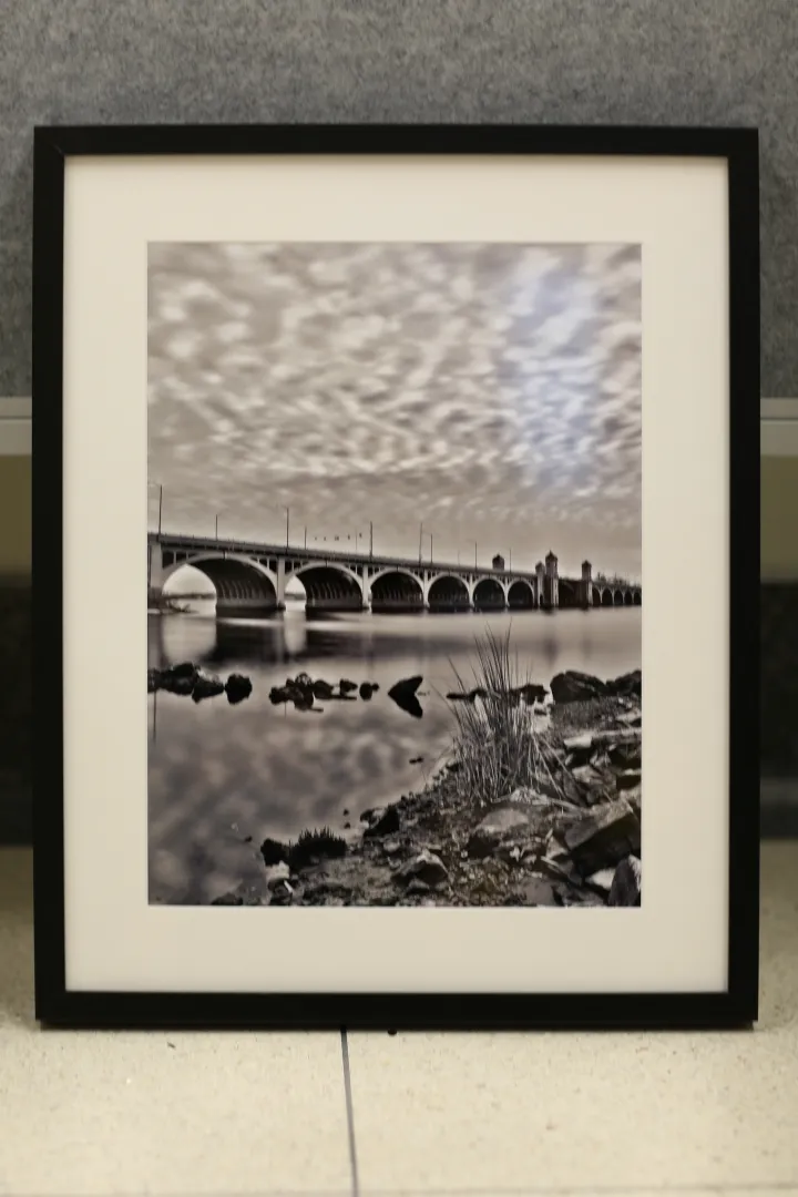 5th Annual Exhibit Waterfowl, Rocks, Clouds, Hanover St. Bridge from Covington Park