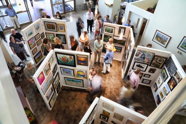 1st Annual Exhibit The lobby was full of artwork with more than 270 pieces on display in the 1st NAP Exhibition at Carilion Clinic