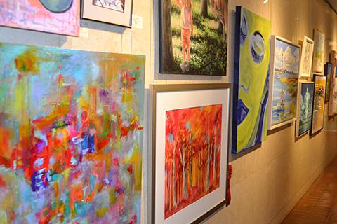 12th Annual Exhibit Selection of Professional artwork on display in the Block Gallery