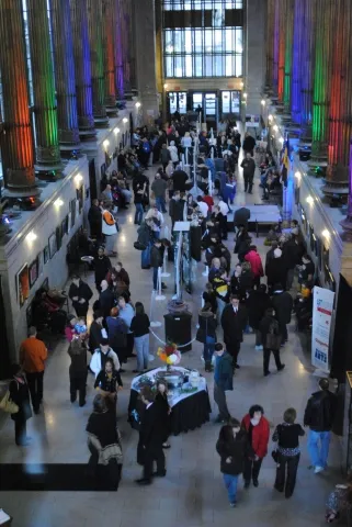 12th Annual Exhibit Attendees taking in the artwork on display at the City-County Buidling during the awards reception