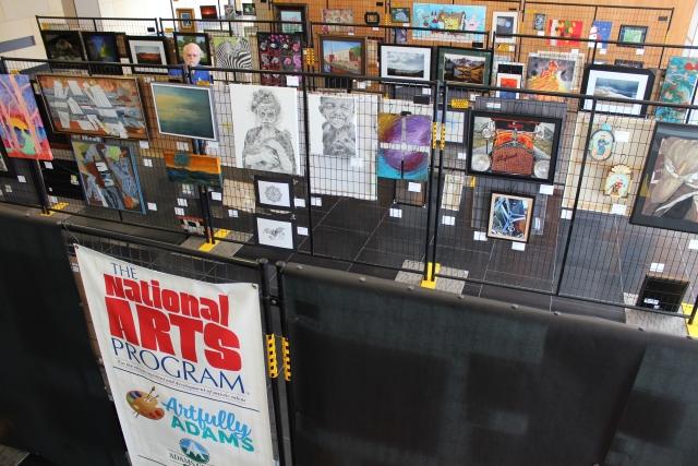 1st Annual Exhibit Rows and rows of artwork on display in the Adams County Government Center for the First NAP Show.
