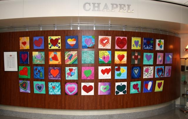 3rd Annual Exhibit The Heart of Healing - Collaborative Piece by 42 Nurses at ALMH