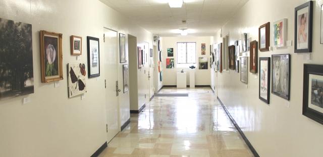 6th Annual Exhibit Artwork lining the walls of Napa State Hospital, CA