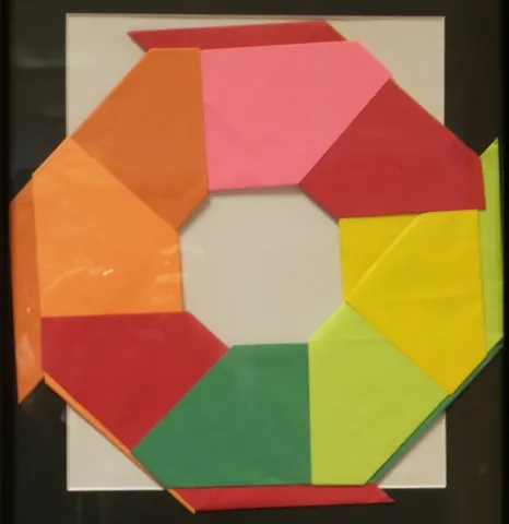 5th Annual Exhibit Origami Christmas Wreath