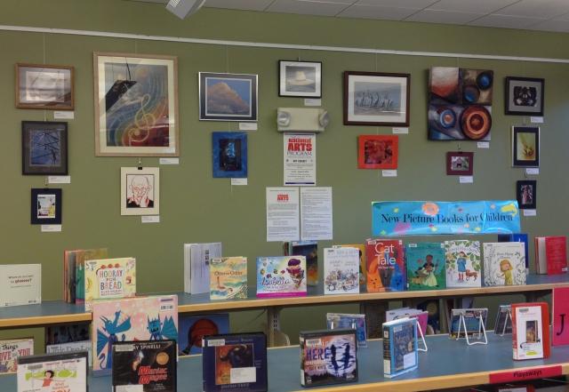 7th Annual Exhibit Artwork on display at the Walt Library, one of four library venues for the exhibition in Lincoln, NE