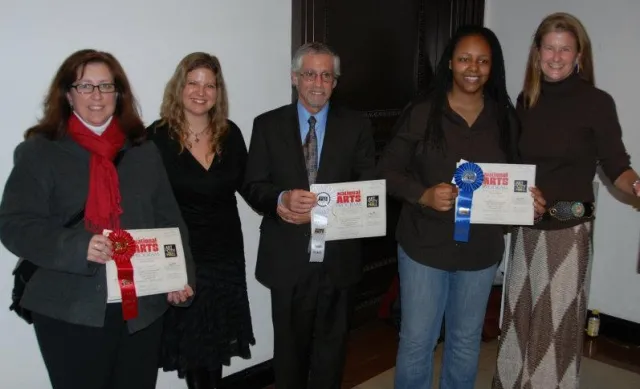 12th Annual Exhibit 2011 Intermediate Award Winners with Amie Potsic, Art in City Hall Program and Jackie Szafara, Executive Director for the NAP