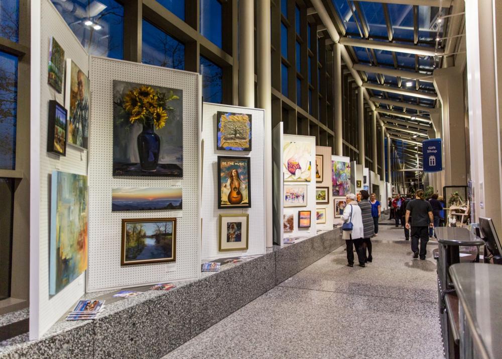 2nd Annual Exhibit Carilion Roanoke Memorial Hospital Lobby filled with beautiful patient artwork.