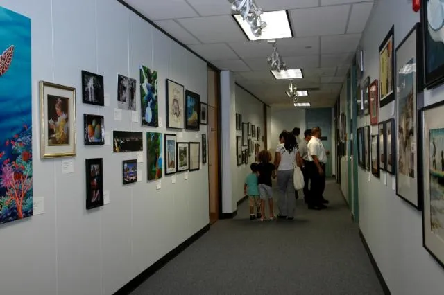 4th Annual Exhibit The 4th Floor Galleries of City Hall covered in artwork