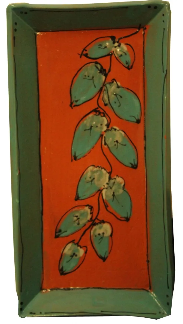 14th Annual Exhibit Blue-leaf Tray