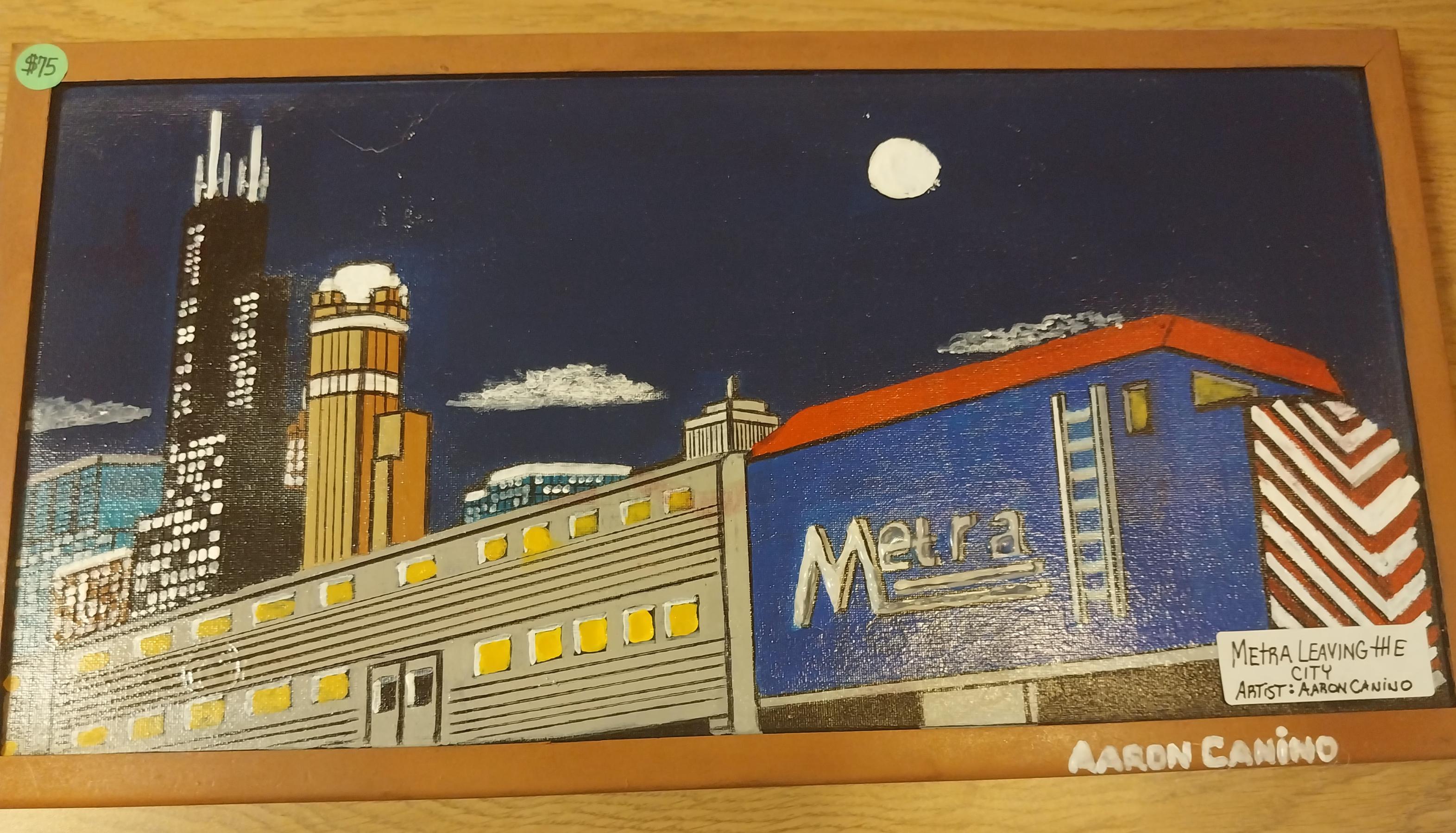 Metra leaves Chicago