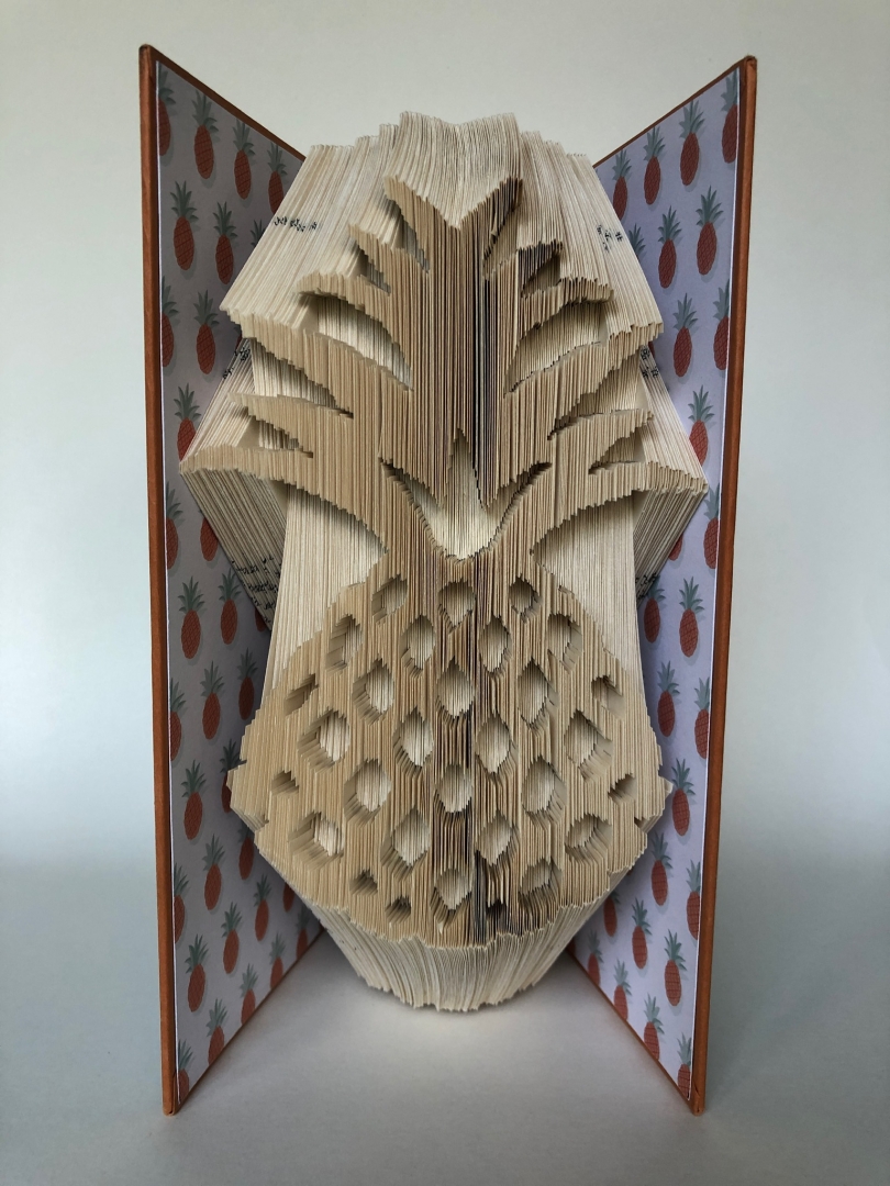 Pineapple Book Sculpture