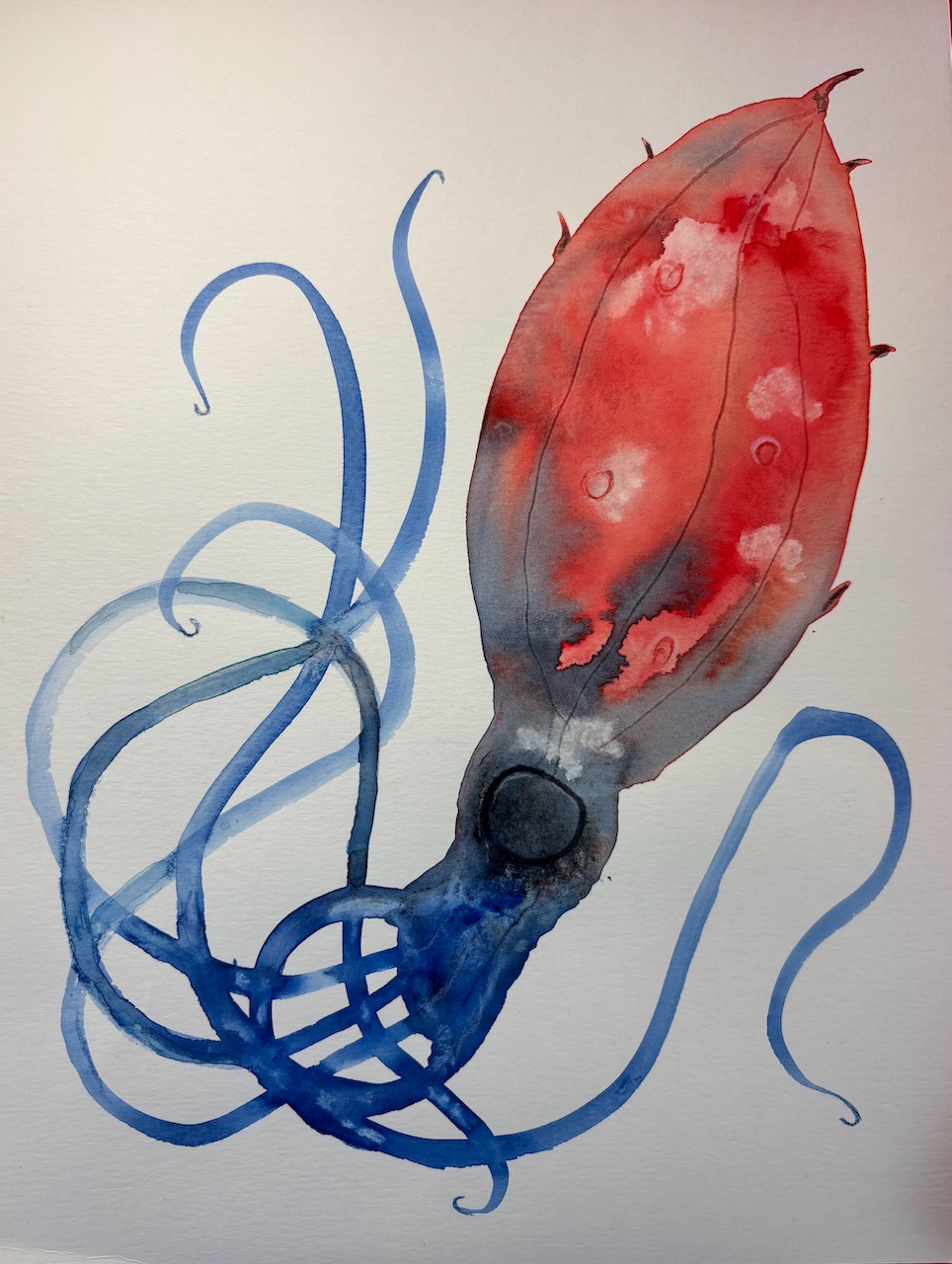 Painting in Gouache, December, 2024.