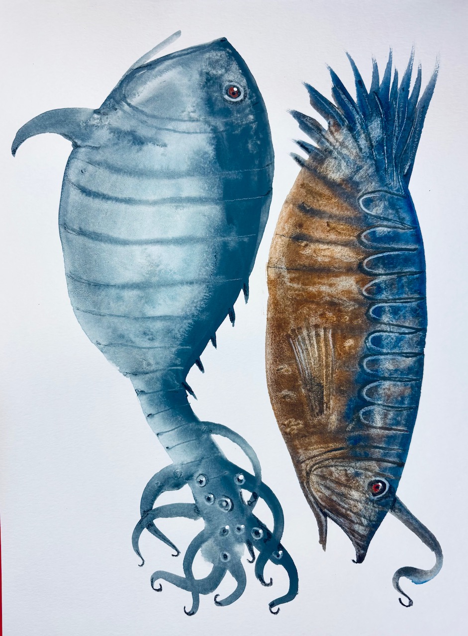 Fish Painting in gouache, November 24, 2024.