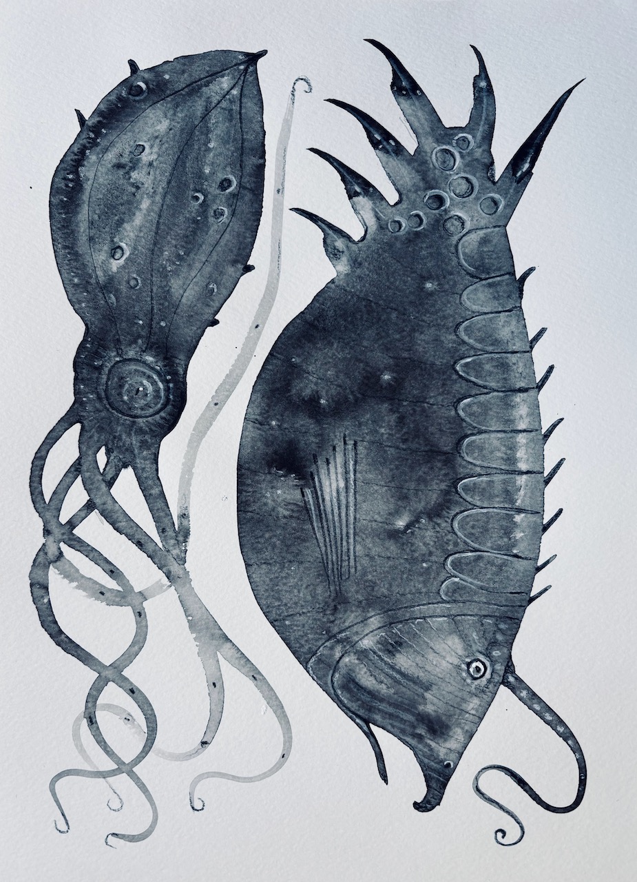 Painting in India ink, 2021.