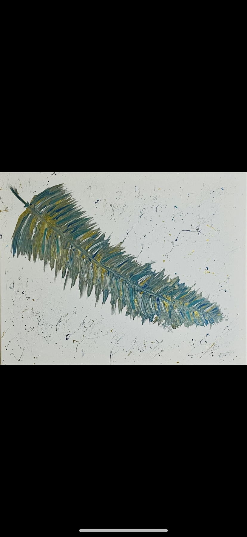 Multi color Blue feather 