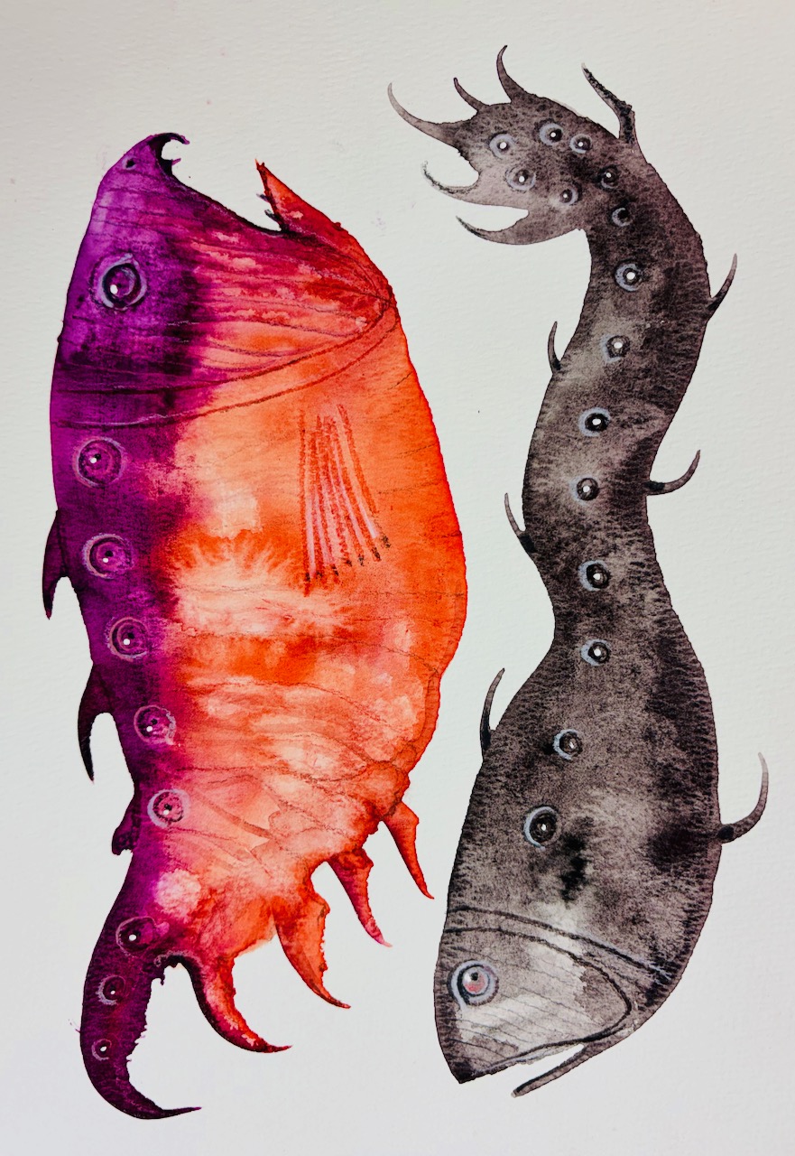 Painting in gouache and colored pencils, January, 2025. 