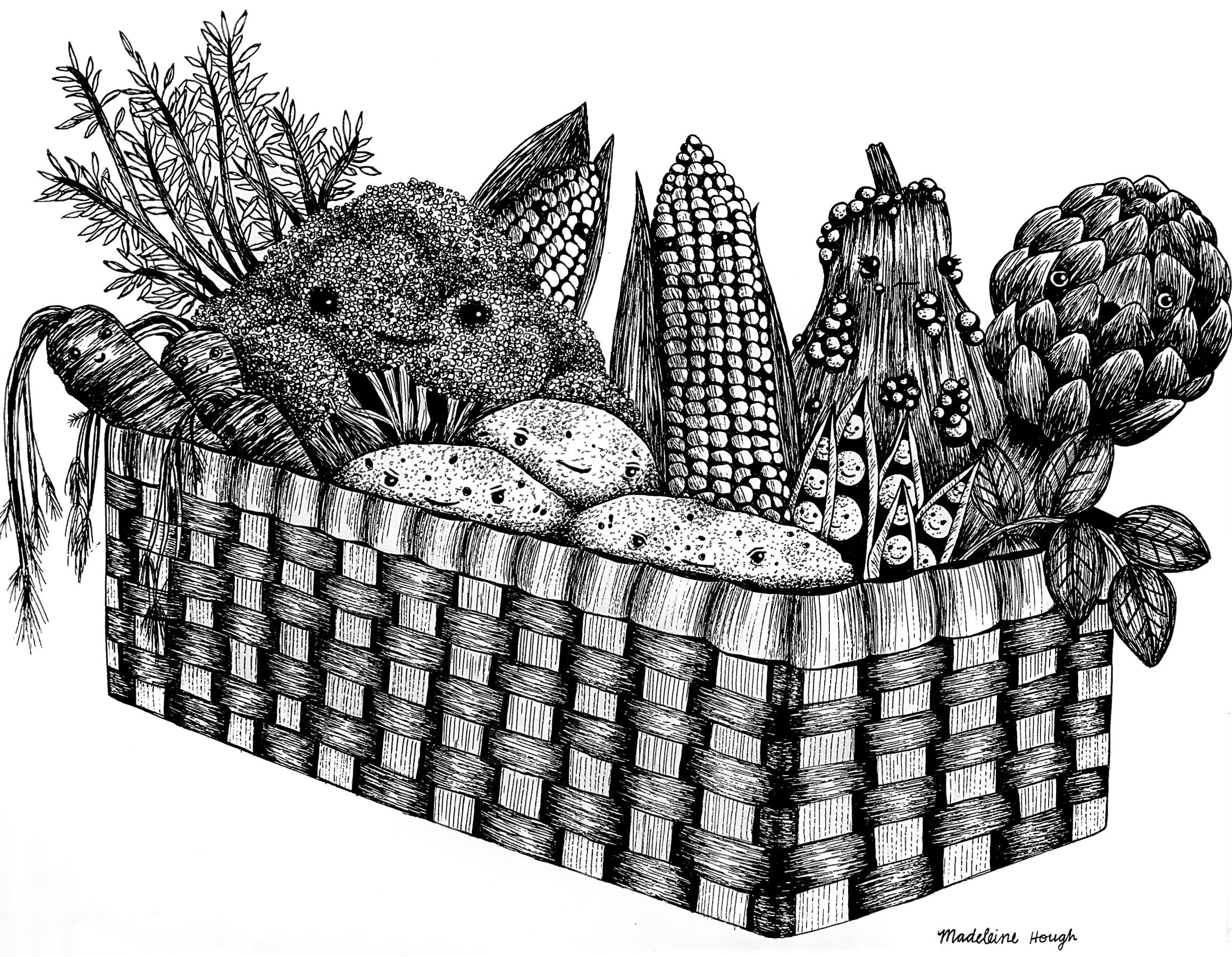 Veggie Party Drawing