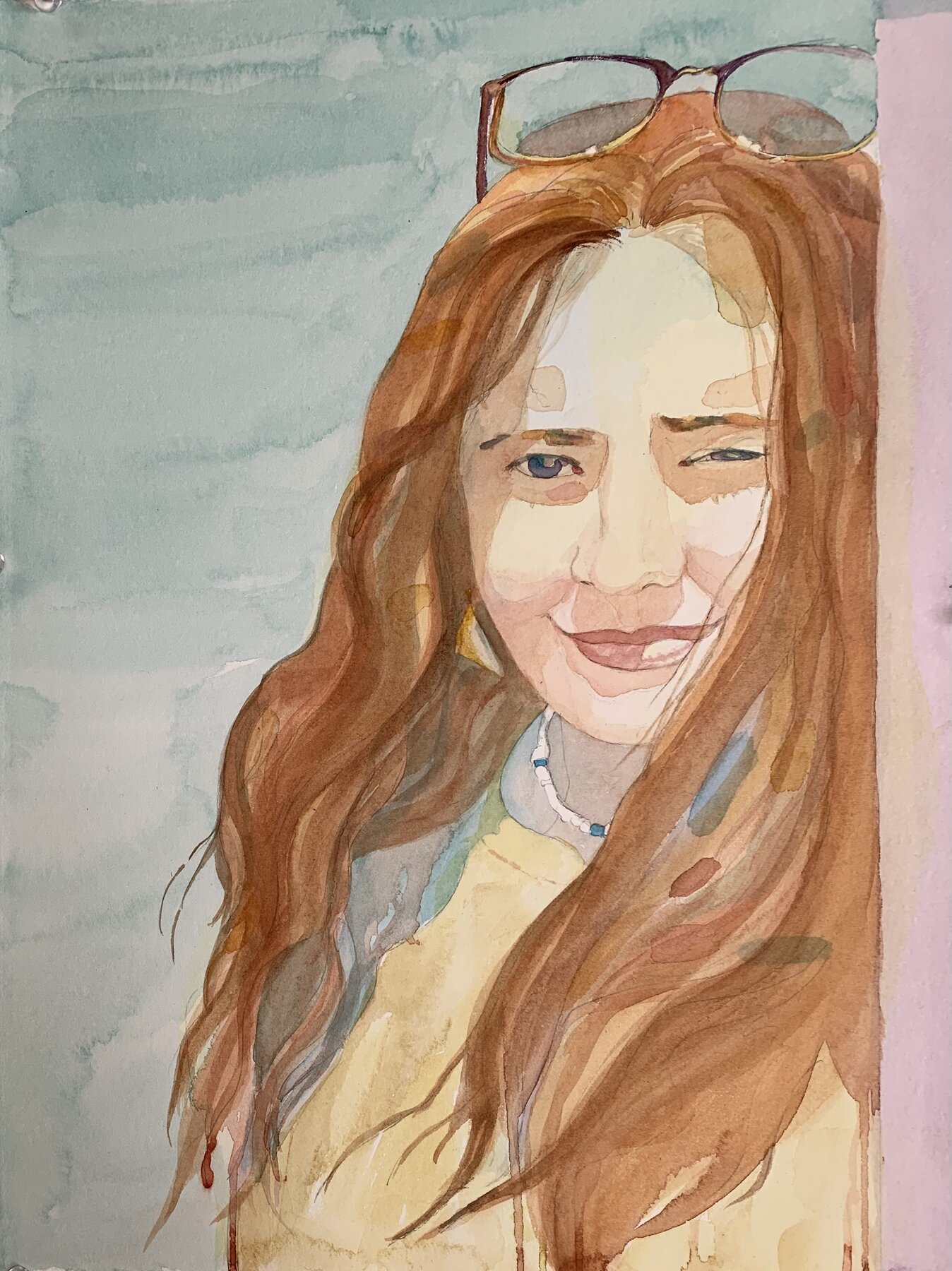 Portrait of a girl in bright sunlight