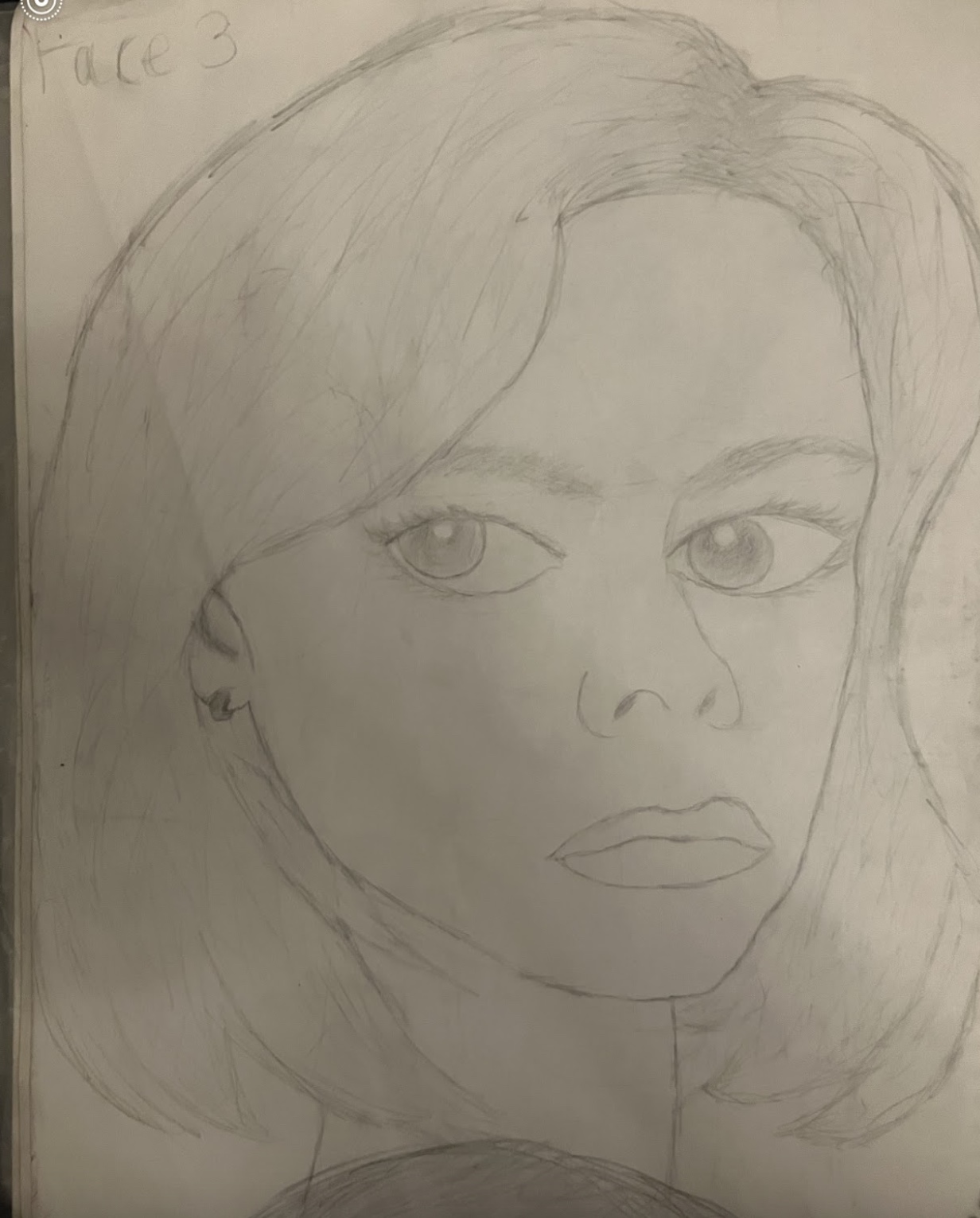 Sketch of a real-life face.
