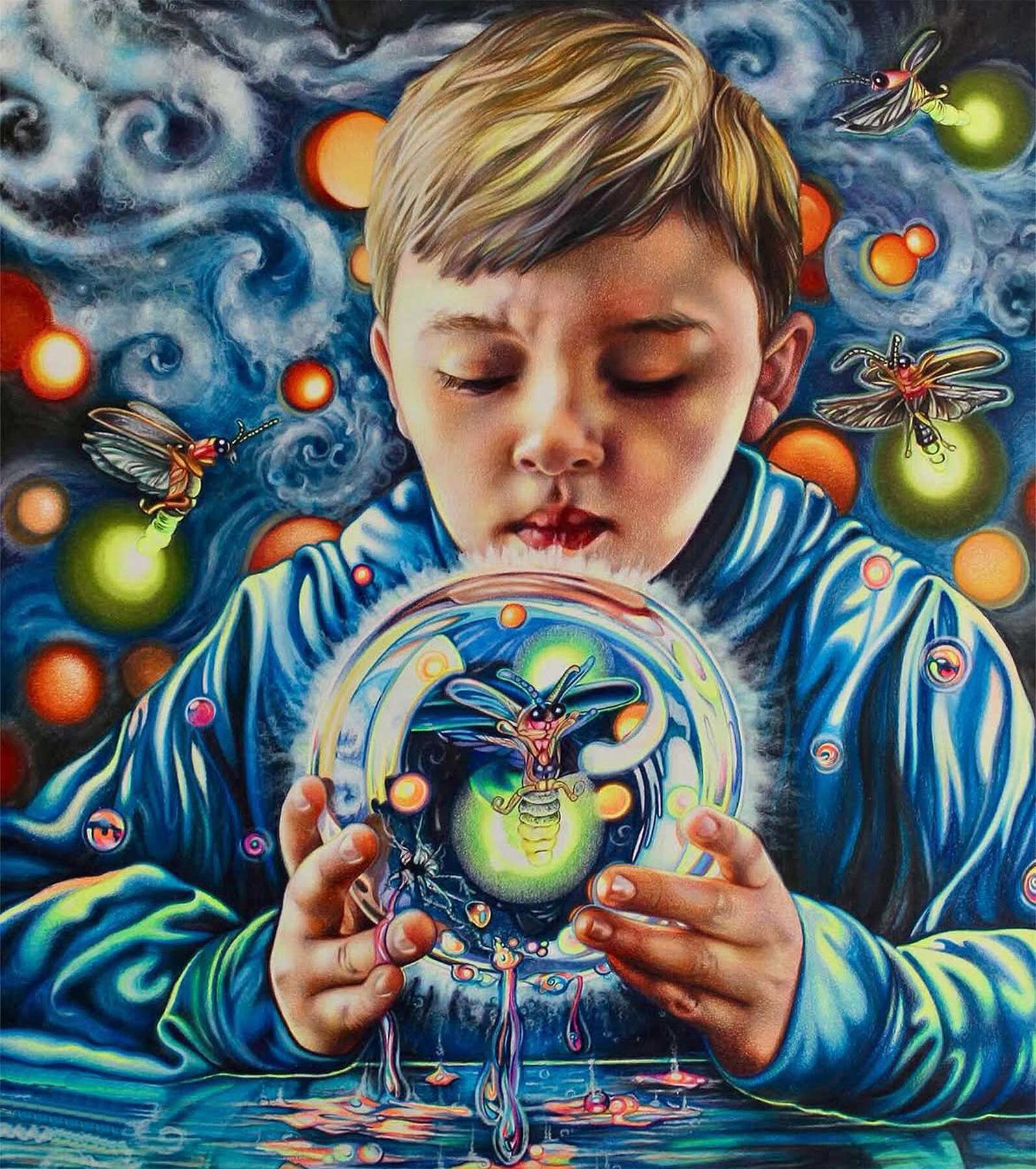 A Bright Future Lies Ahead, 19 x 22," colored pencil