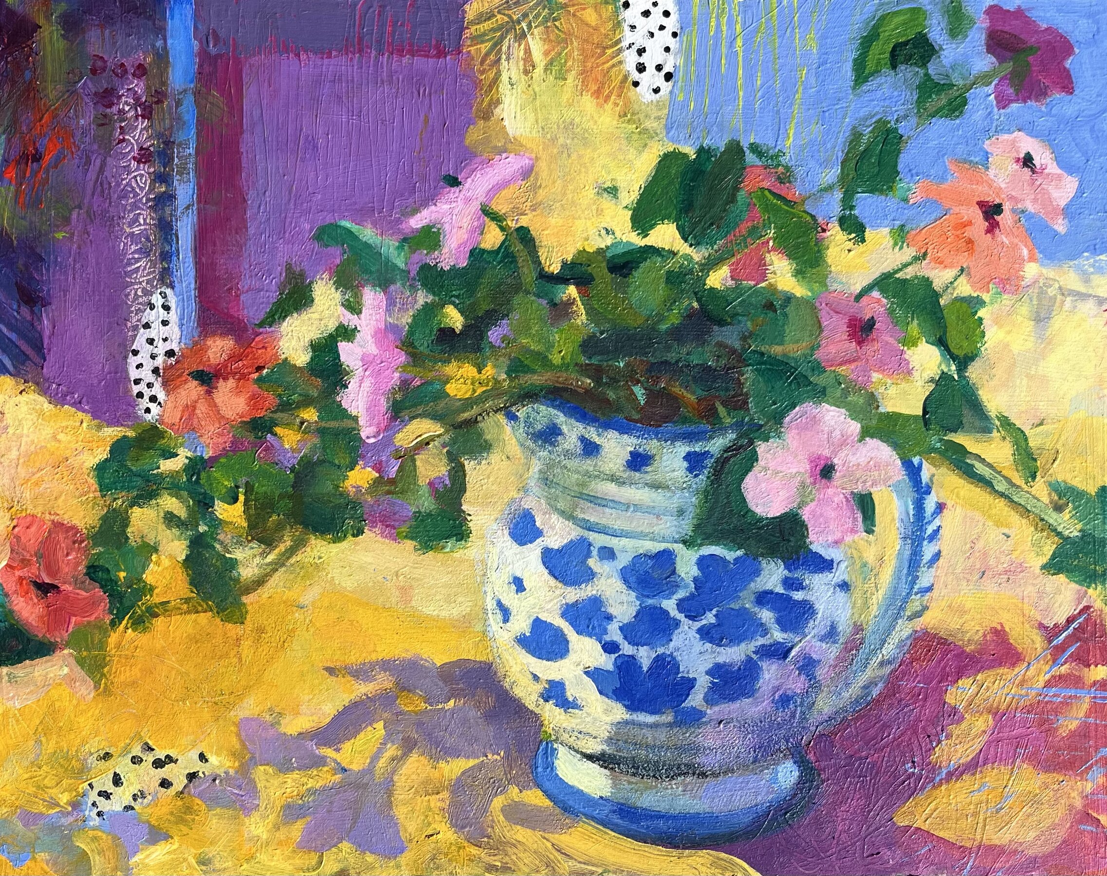 Artist Jeannie Paty painted "Tuscan Bloom"