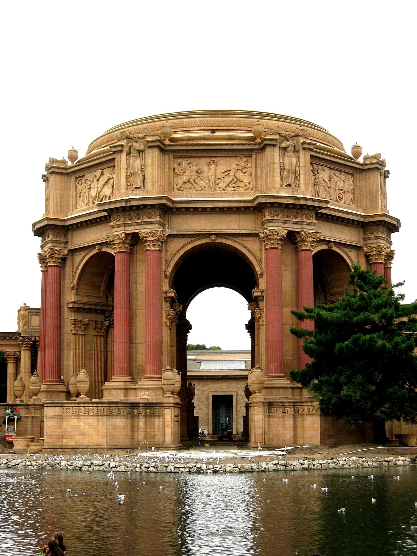 The Palace of Fine Arts was built for the Panama–Pacific International Exposition