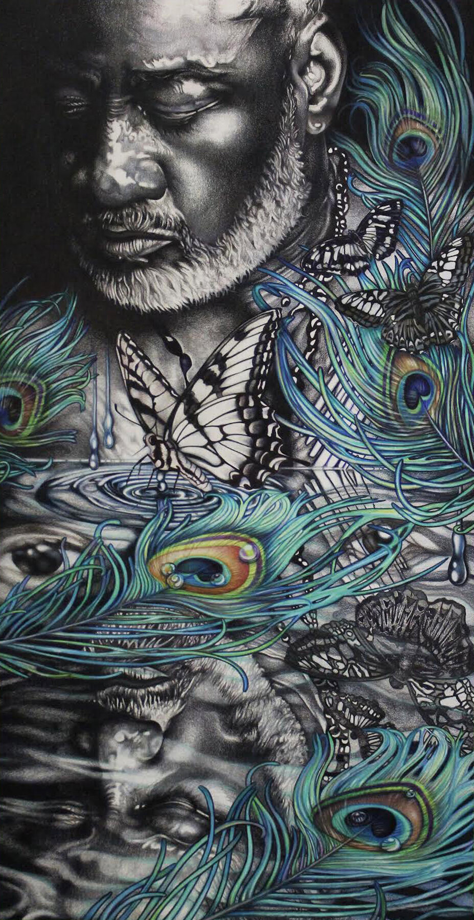 Resilience Liza Davis, 17 x 33," colored pencil