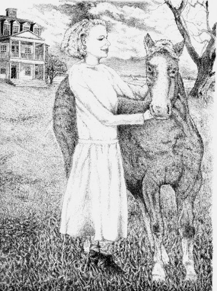 Shirley Plantation (Lady and Her Horse)